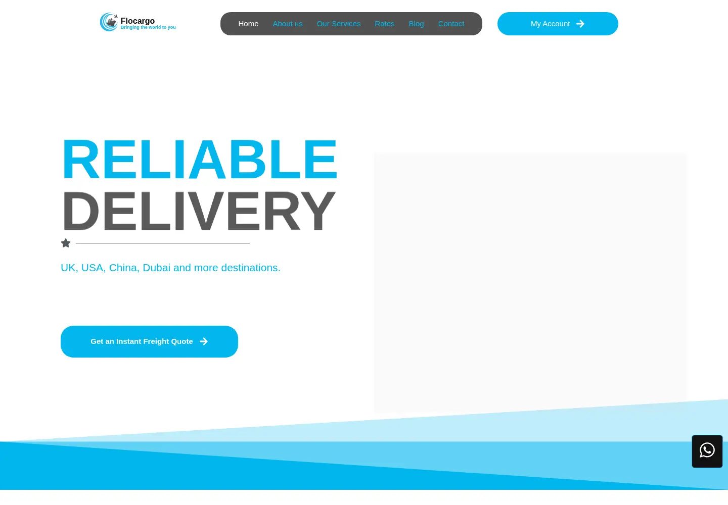 Captured homepage of flocargo.com in the current scan