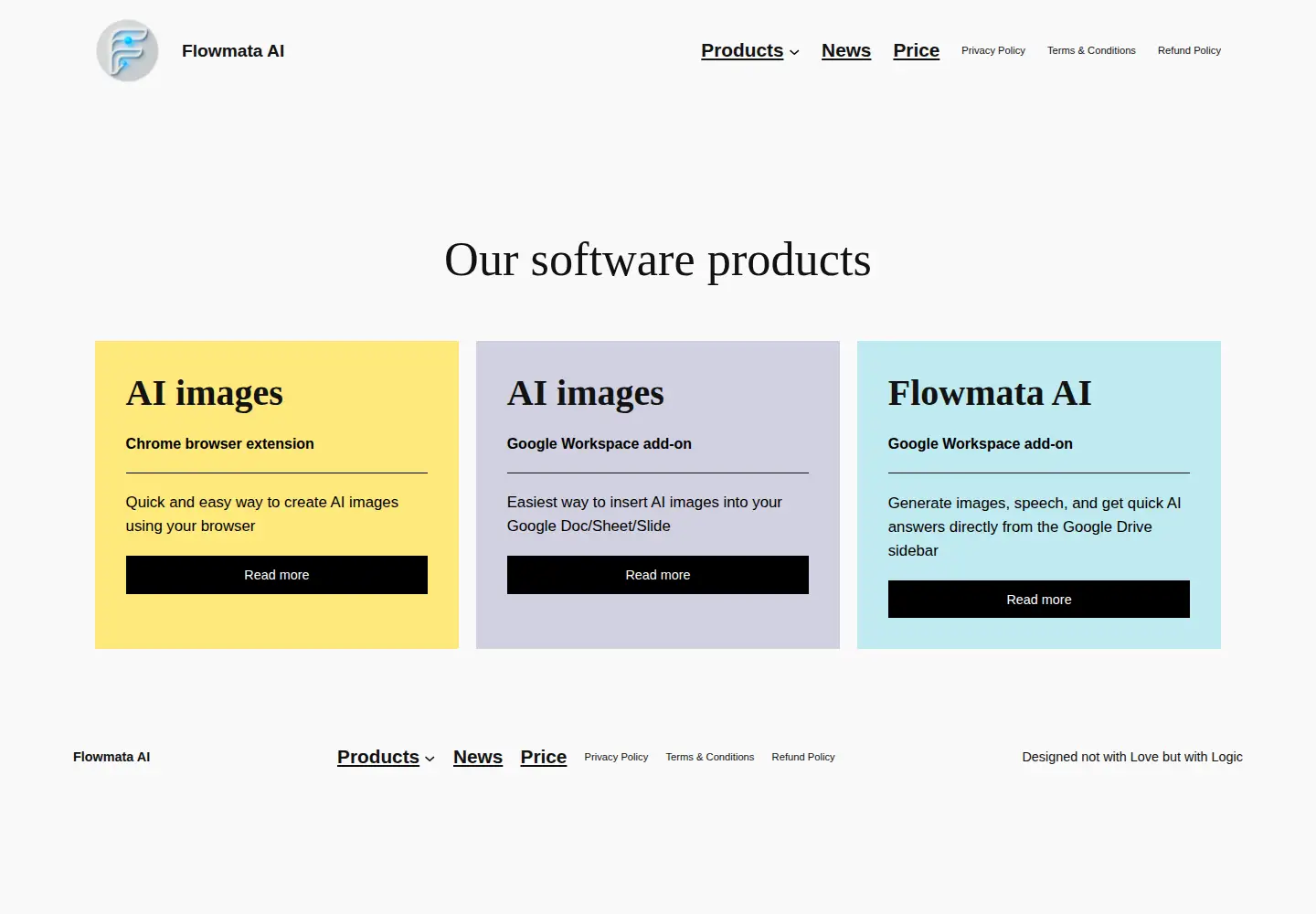 Captured homepage of flowmata.com in the current scan