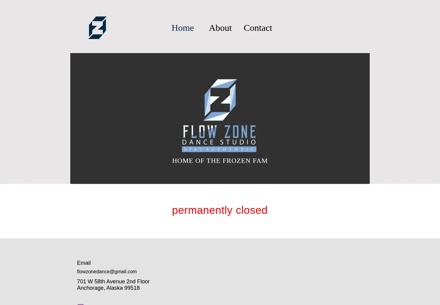 Screenshot of flowzonedance.com