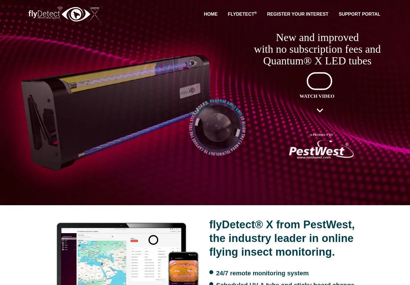 Captured homepage of flydetect.com in the current scan