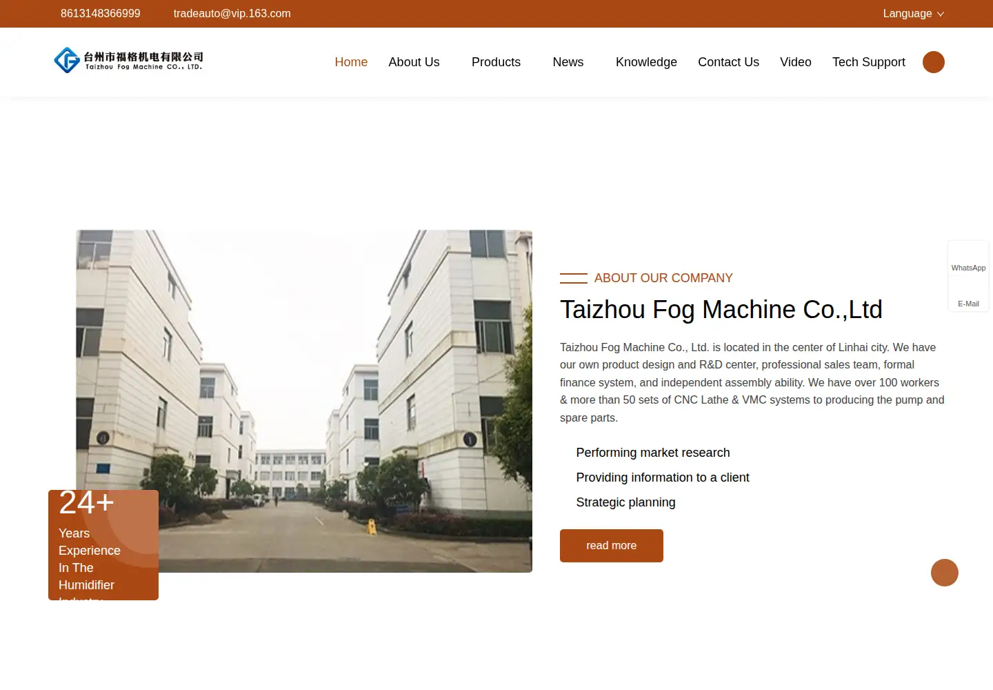 Captured homepage of fog-mist.com in the current scan