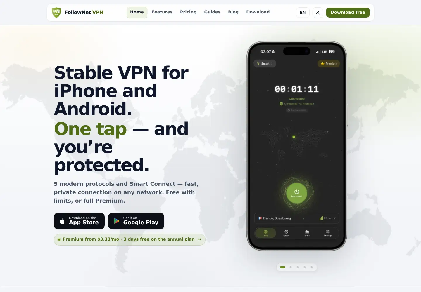 Captured homepage of follow-net.com in the current scan