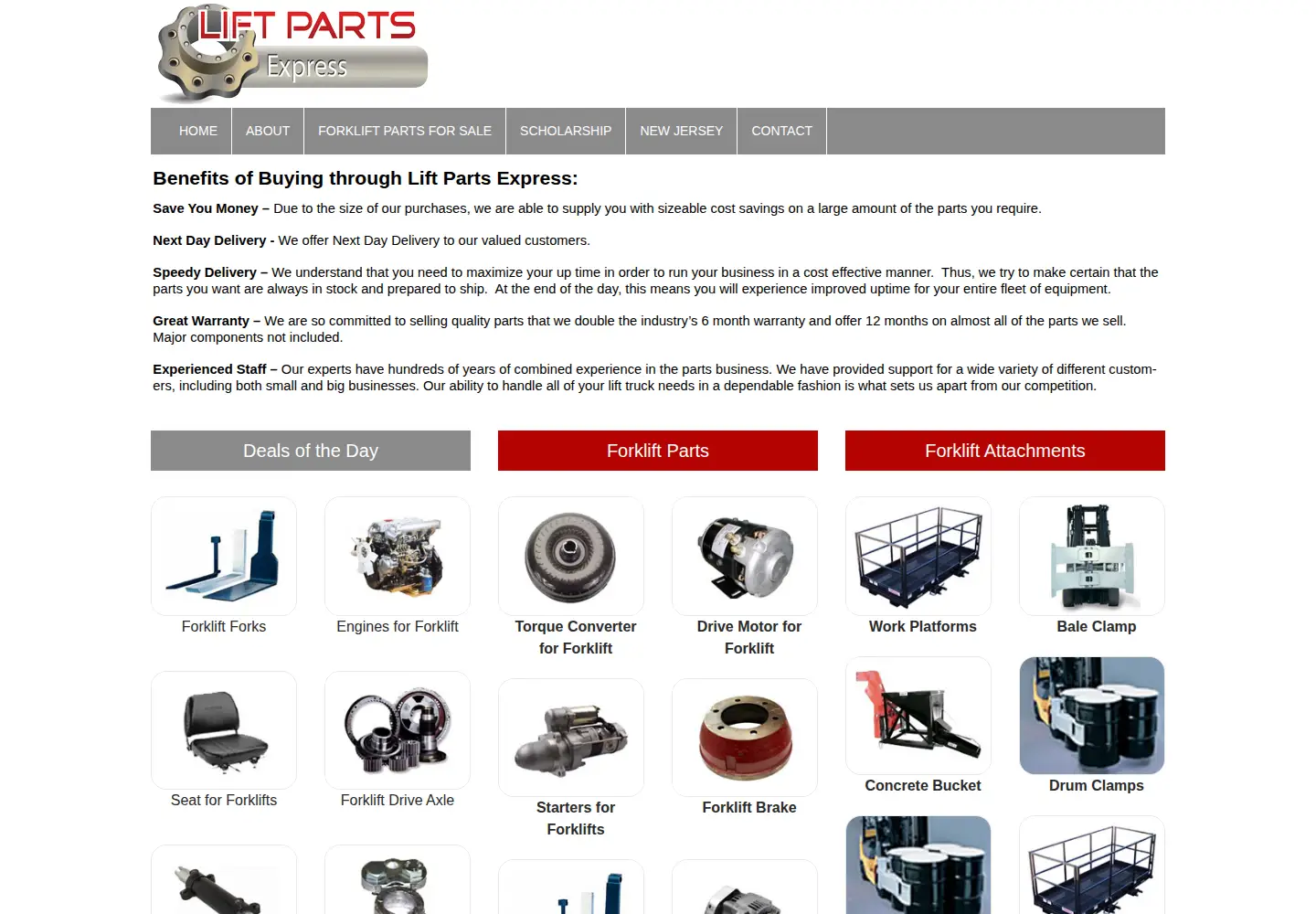 Screenshot of forkliftpartsnewjersey.com