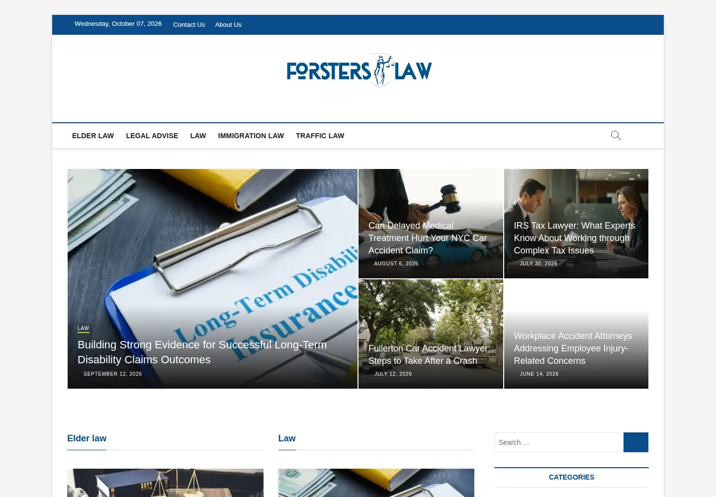 Screenshot of forsters-law.com