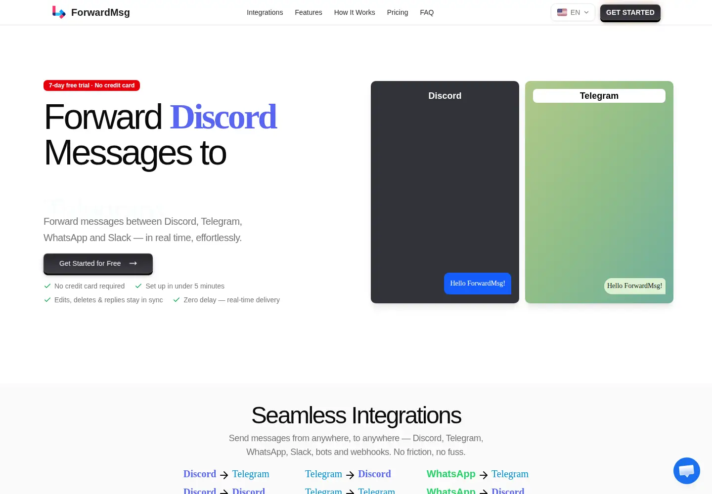 Screenshot of forwardmsg.com