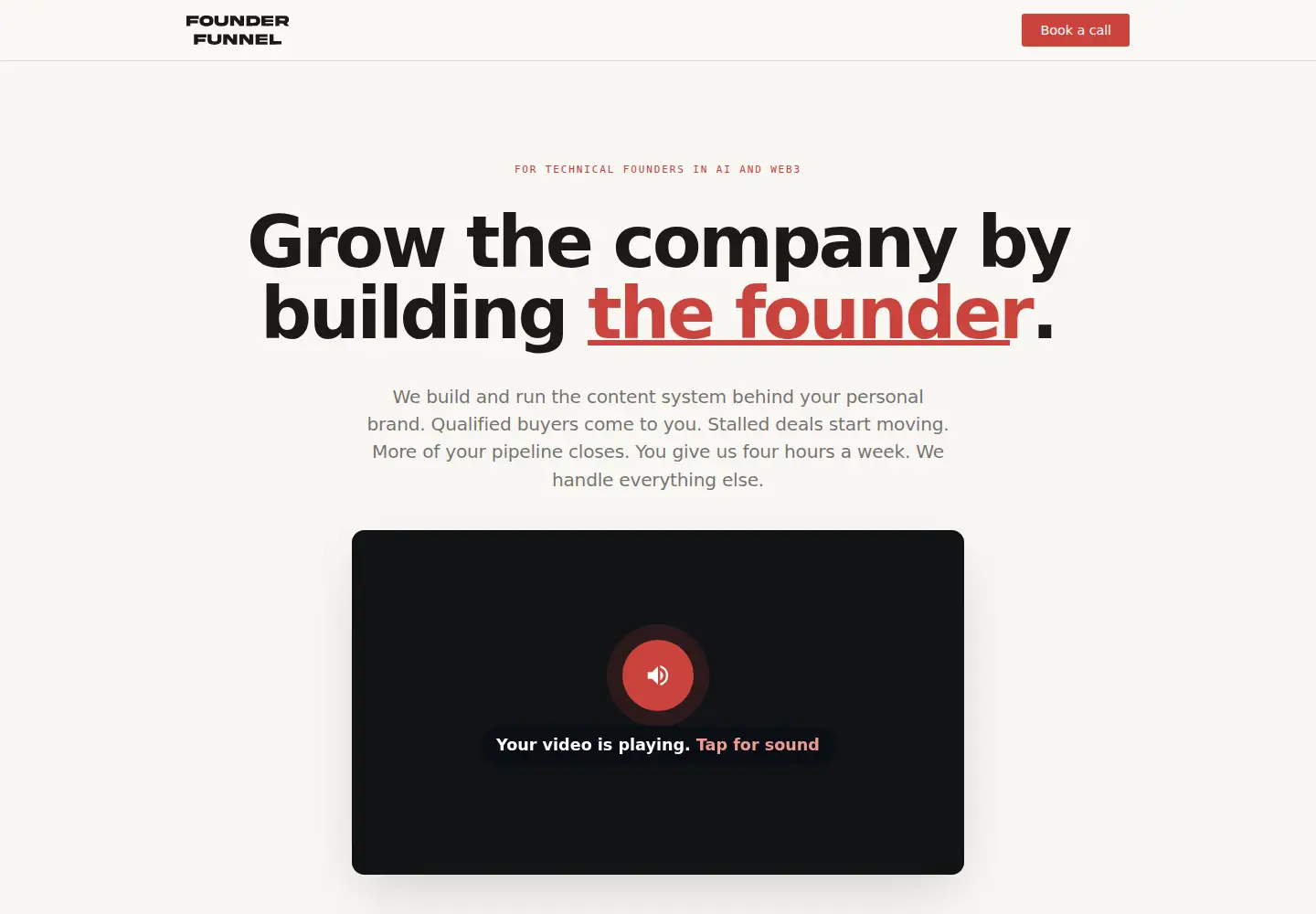 Screenshot of founderfunnel.com