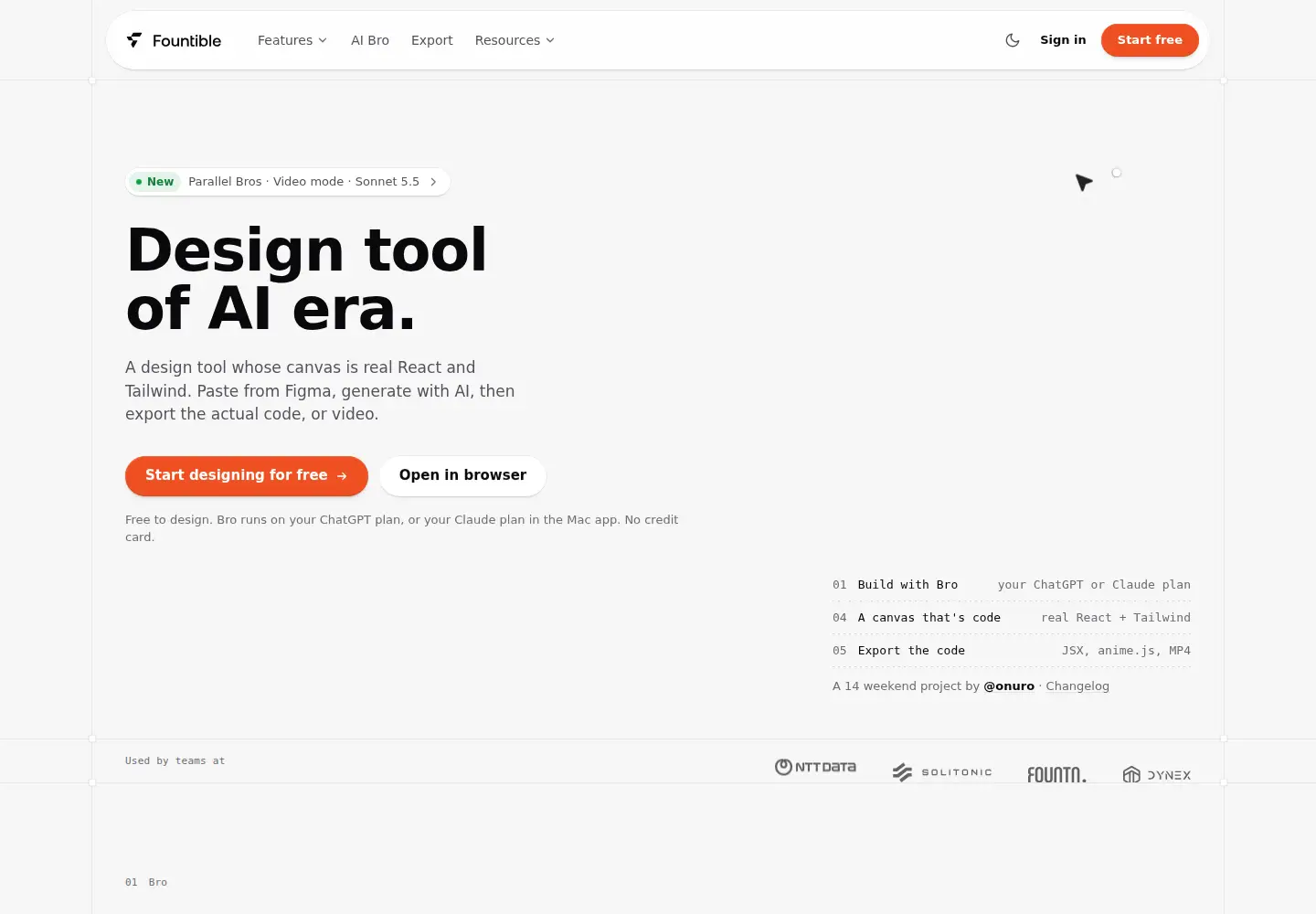 Screenshot of fountible.com