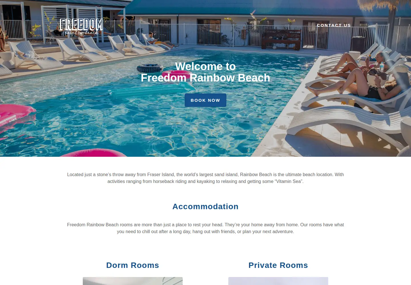 Screenshot of freedomhostels.com