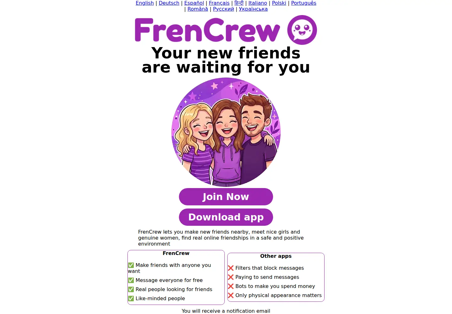 Screenshot of frencrew.com
