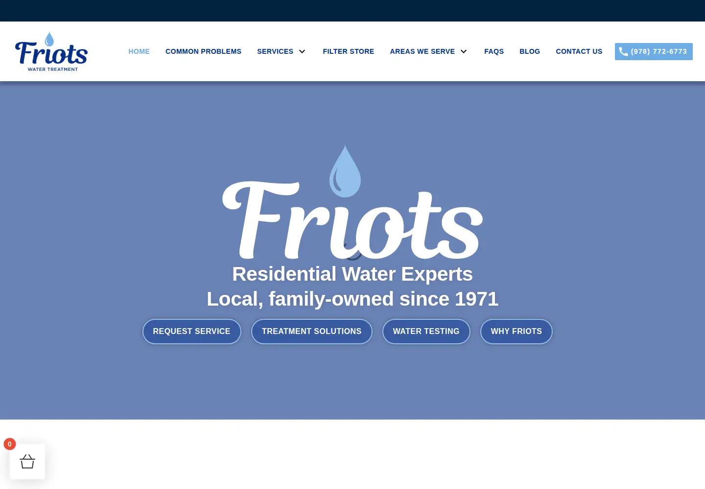 Captured homepage of friots.com in the current scan