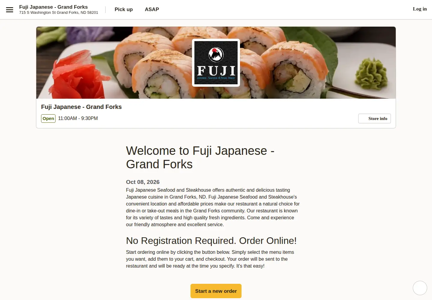 Screenshot of fujigrandforks.com