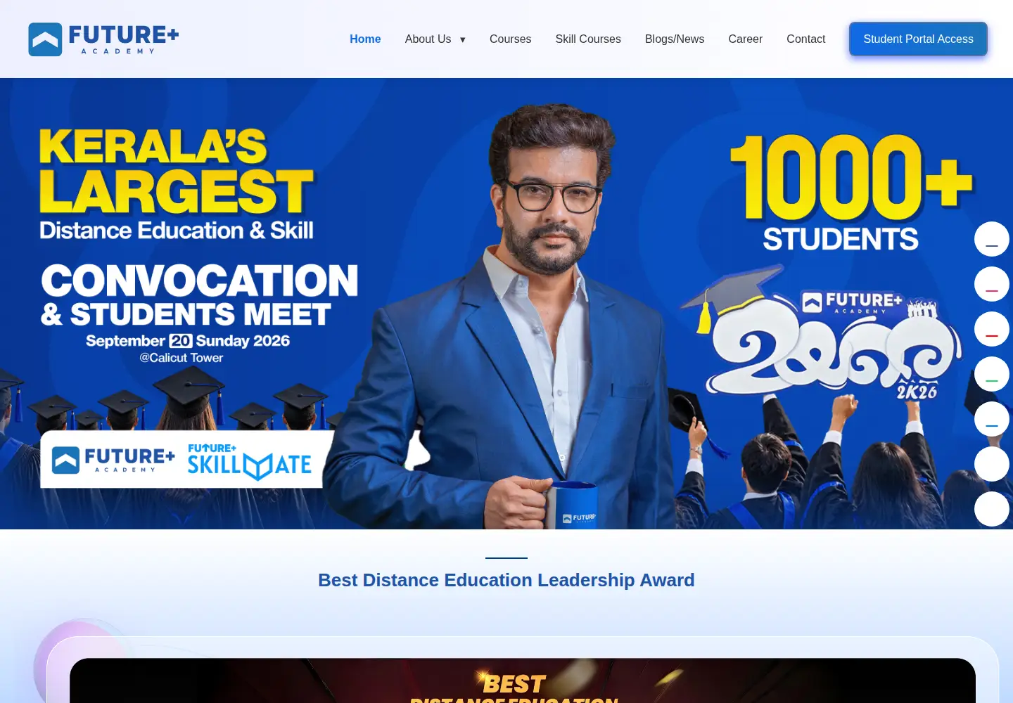 Captured homepage of futureplusacademy.com in the current scan