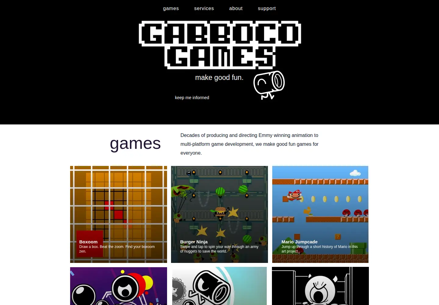 Screenshot of gabbocogames.com