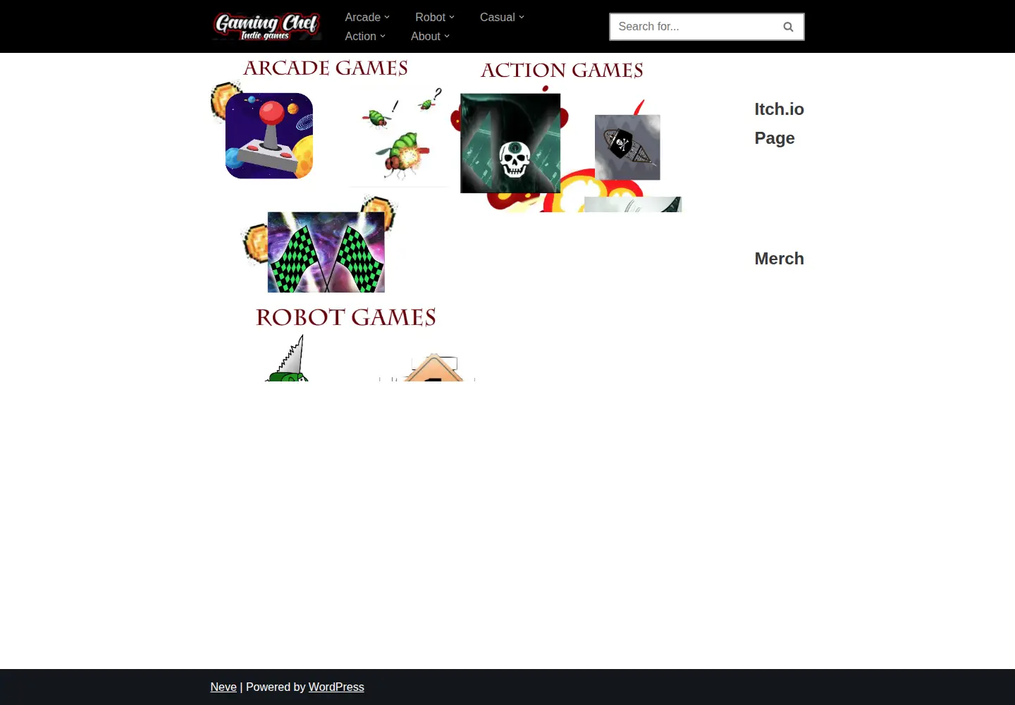 Screenshot of gamingchef.com