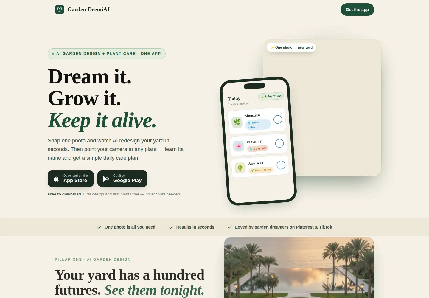 Captured homepage of gardenyarddesign.com in the current scan