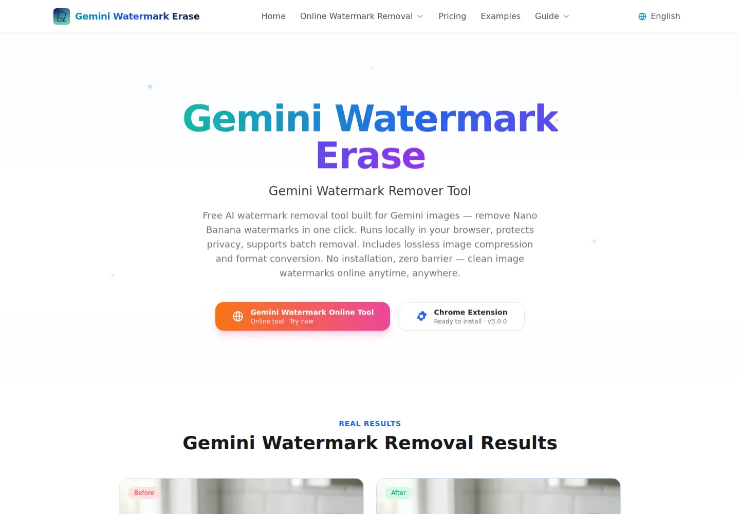 Screenshot of geminiwatermarkerase.com