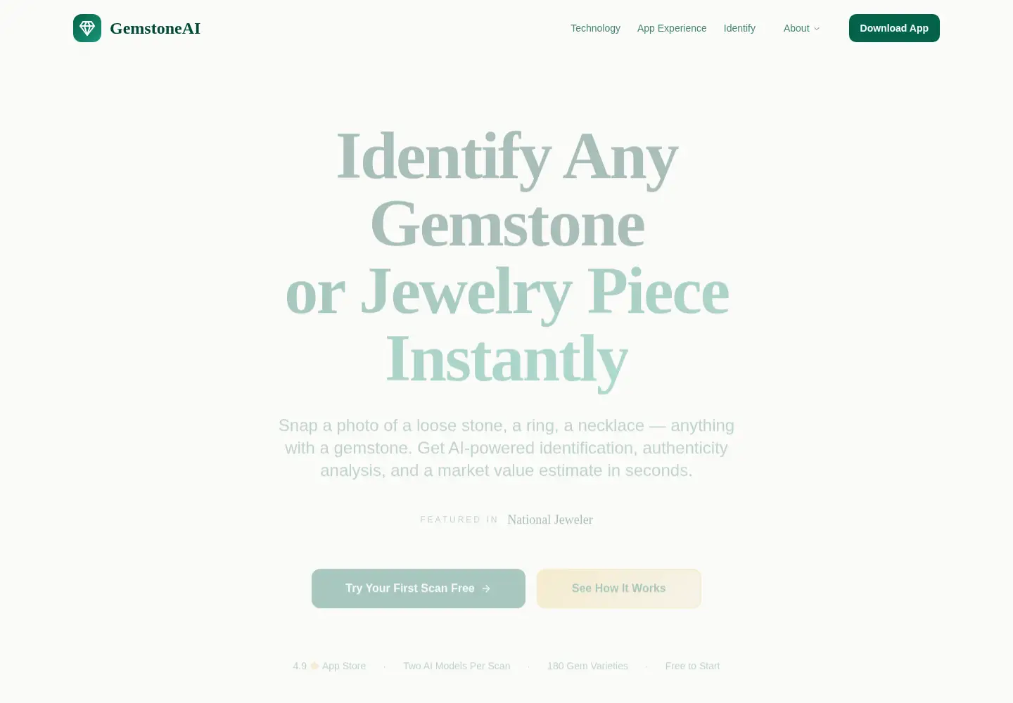Screenshot of gemstoneaiapp.com