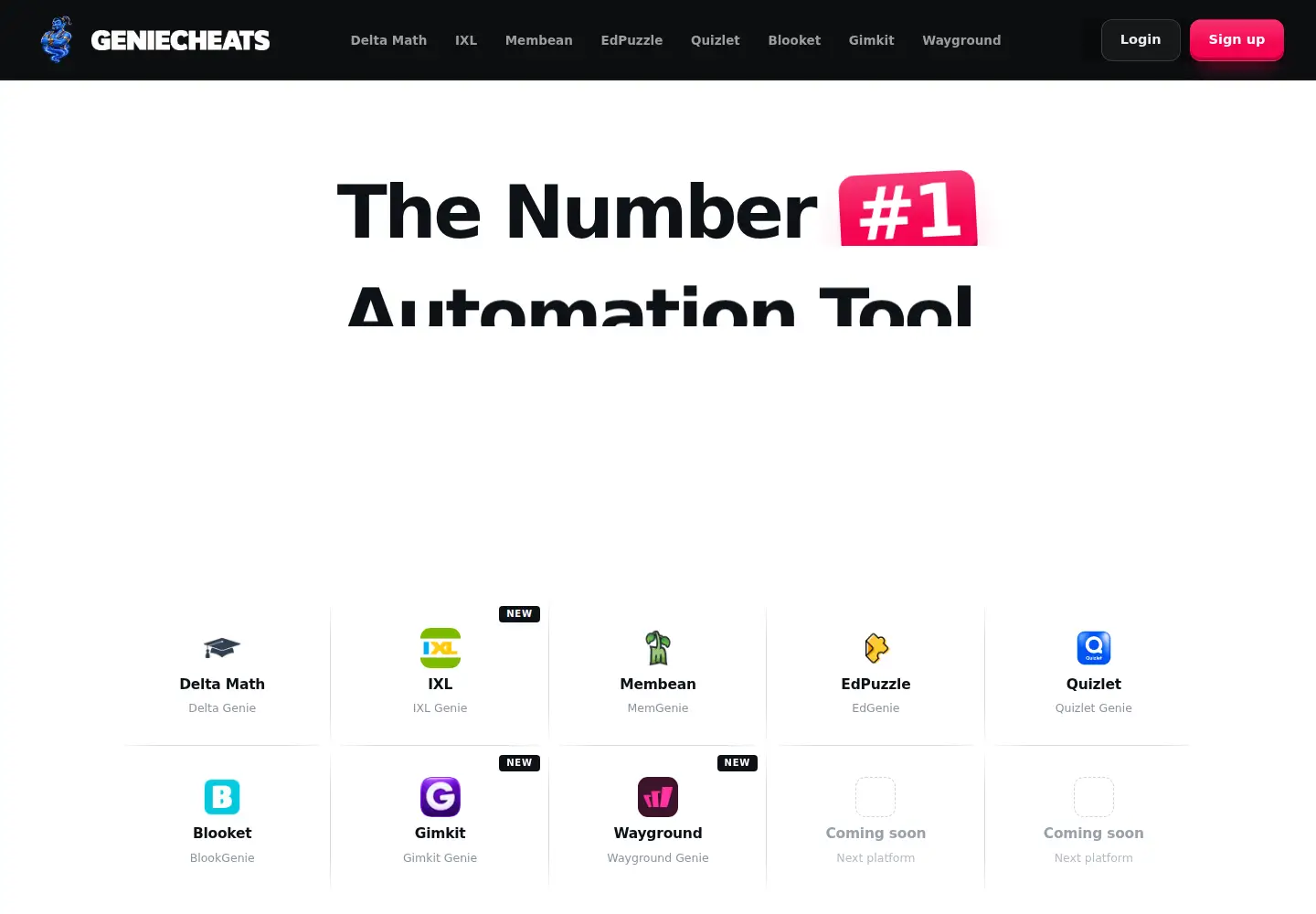 Screenshot of geniecheats.com