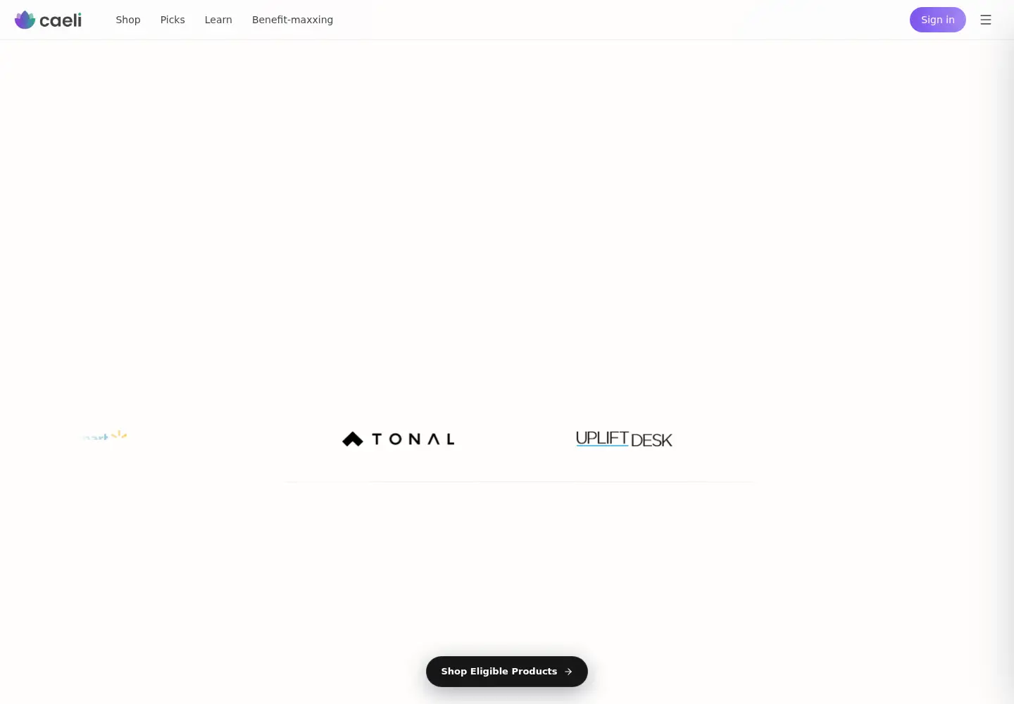 Captured homepage of getcaeli.com in the current scan
