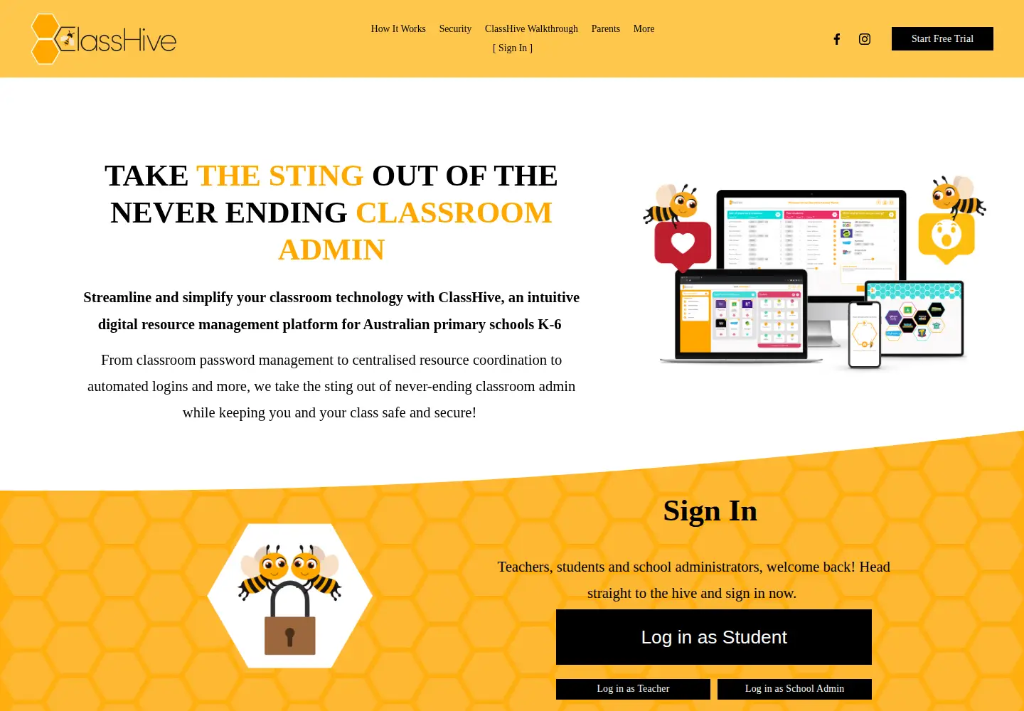 Screenshot of getclasshive.com