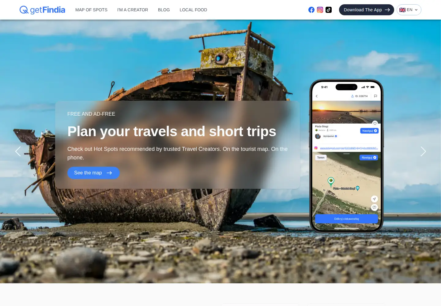 Screenshot of getfindia.com