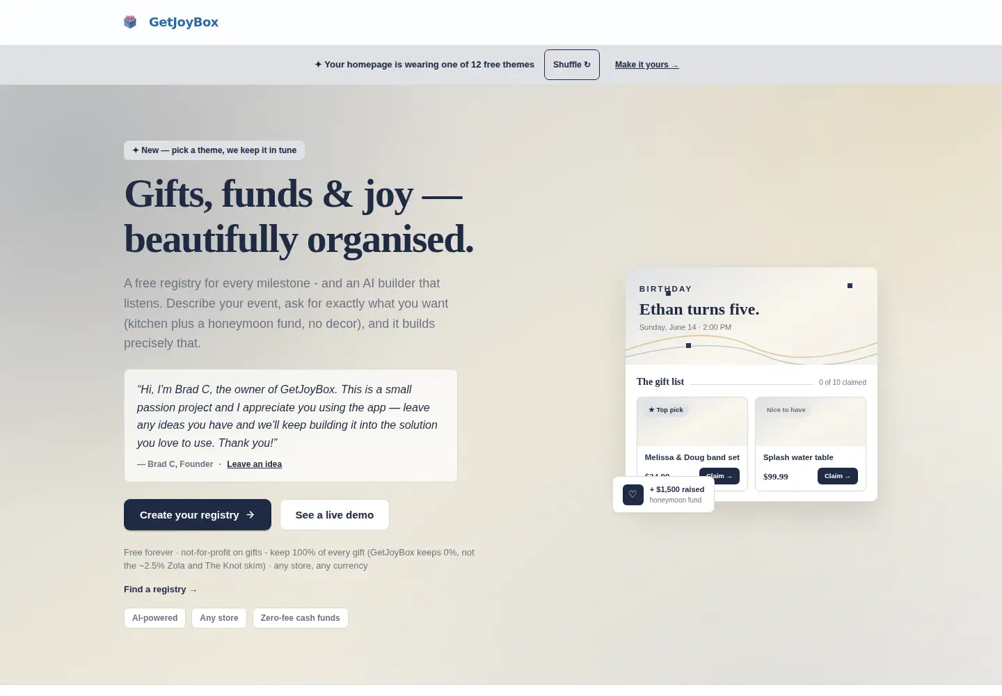 Screenshot of getjoybox.com