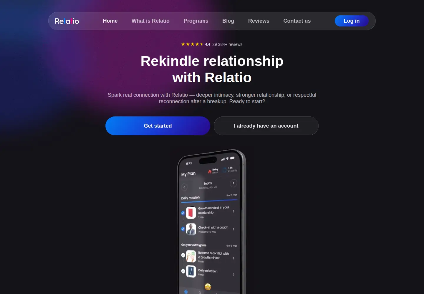 Screenshot of getrelatio.com