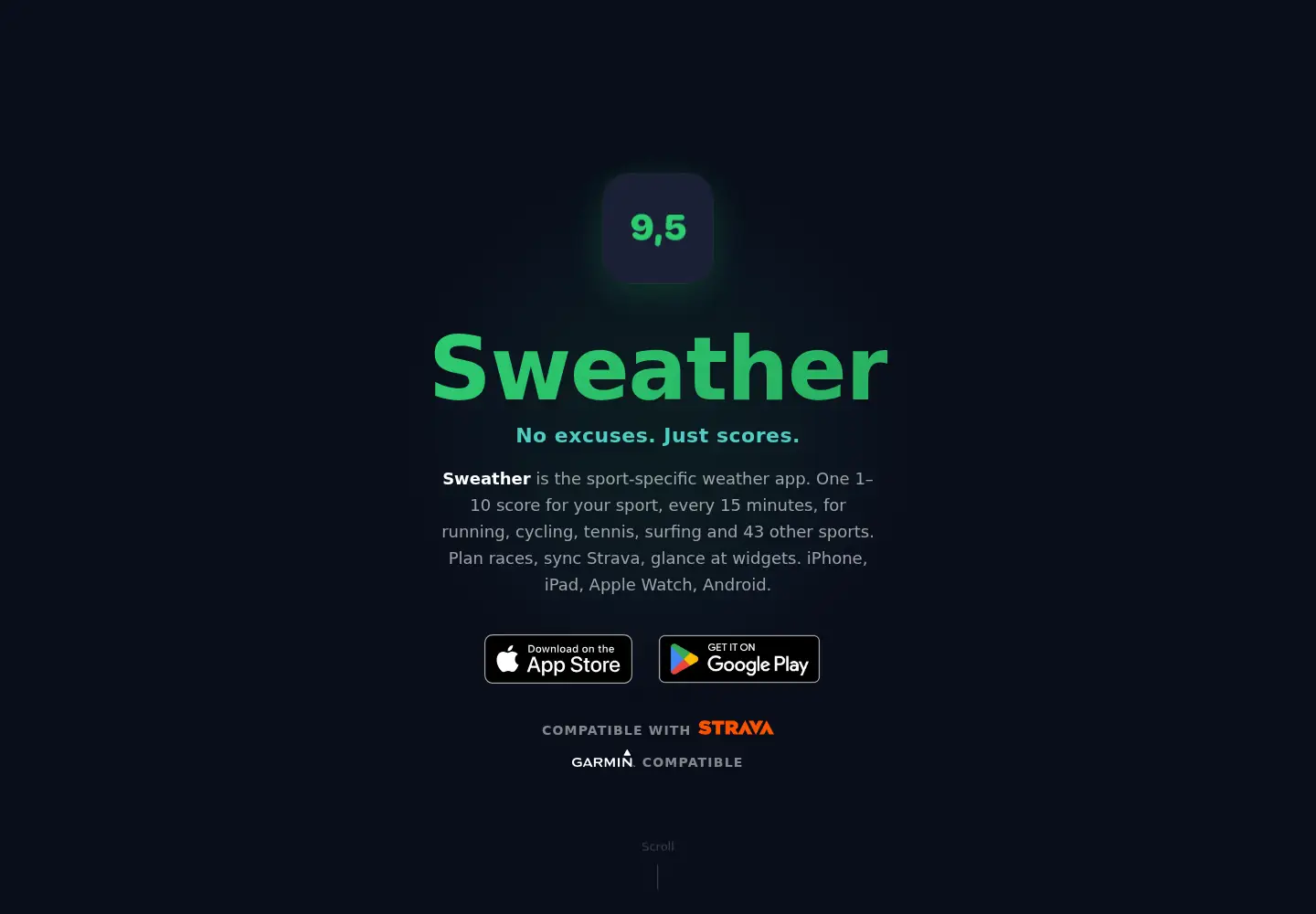 Screenshot of getsweather.com