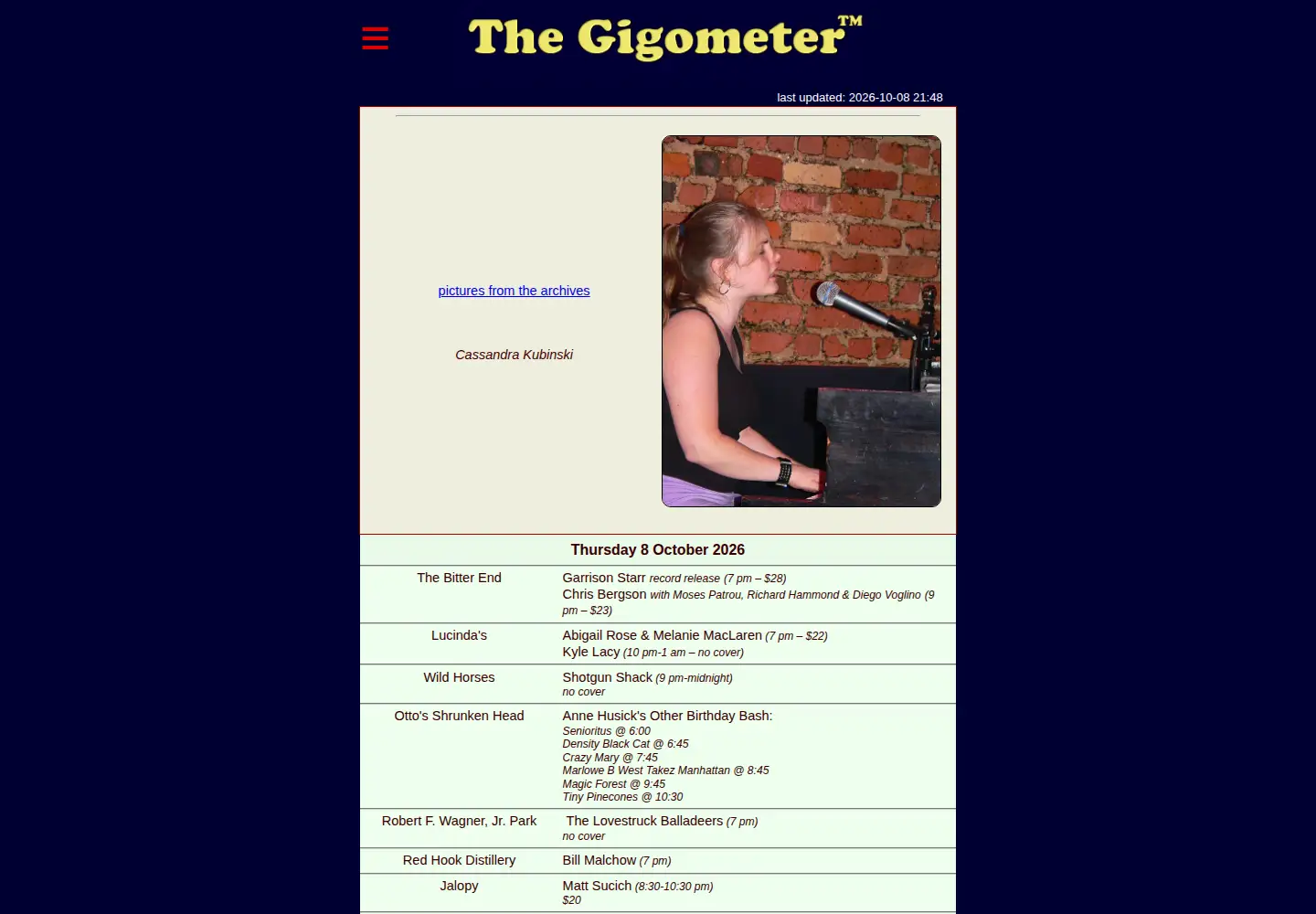 Screenshot of gigometer.com