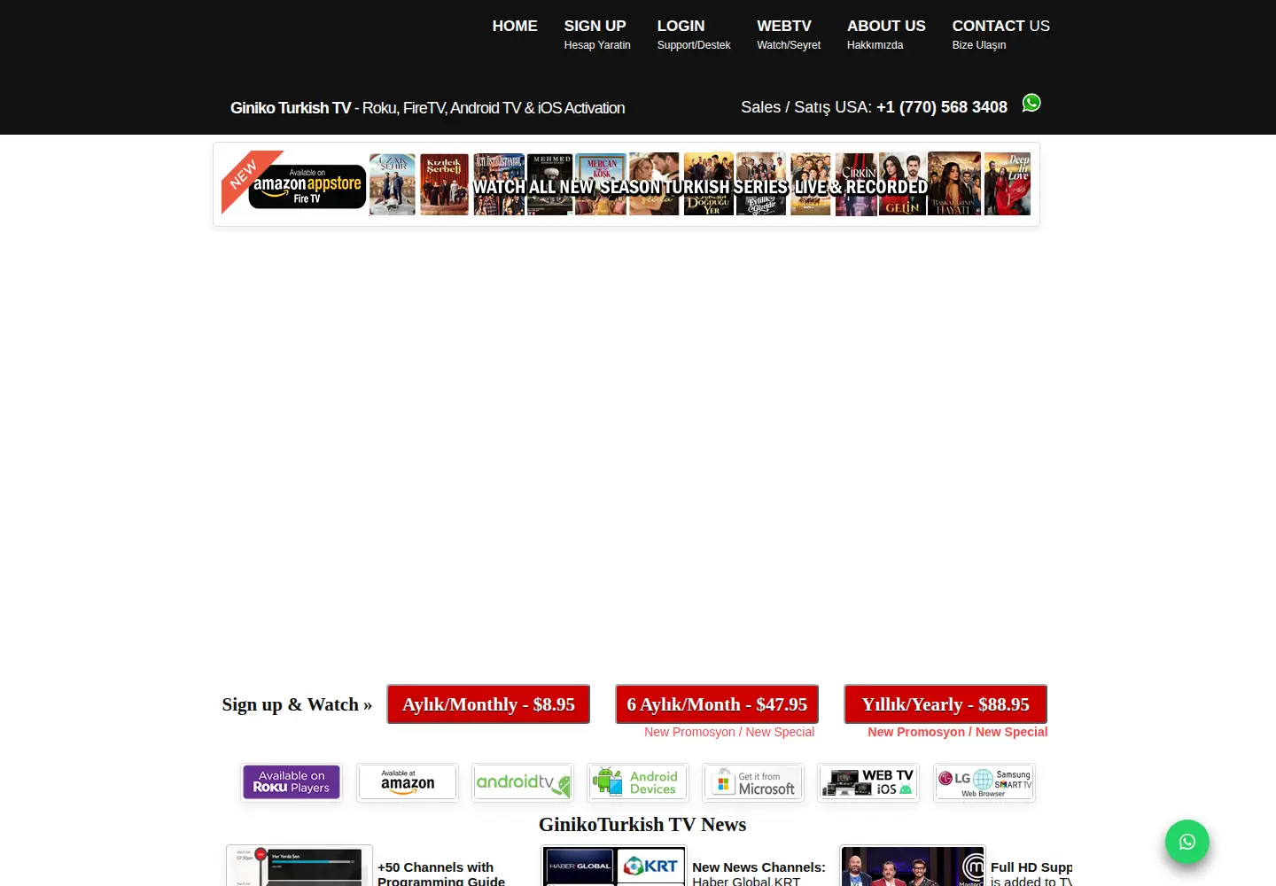 Screenshot of ginikoturkish.com
