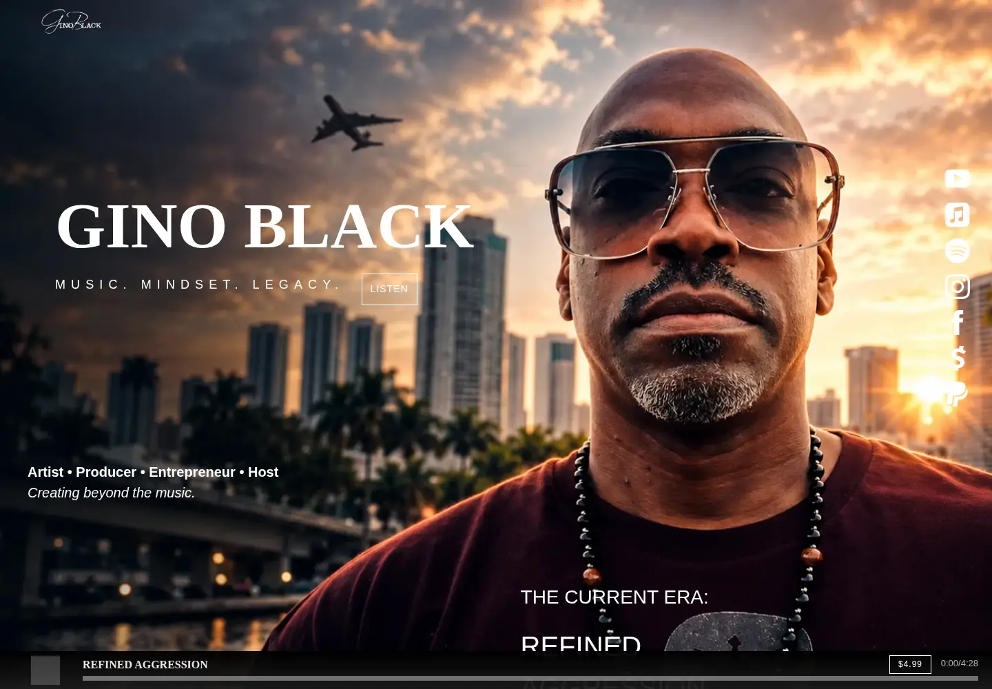 Screenshot of ginoblackmusic.com