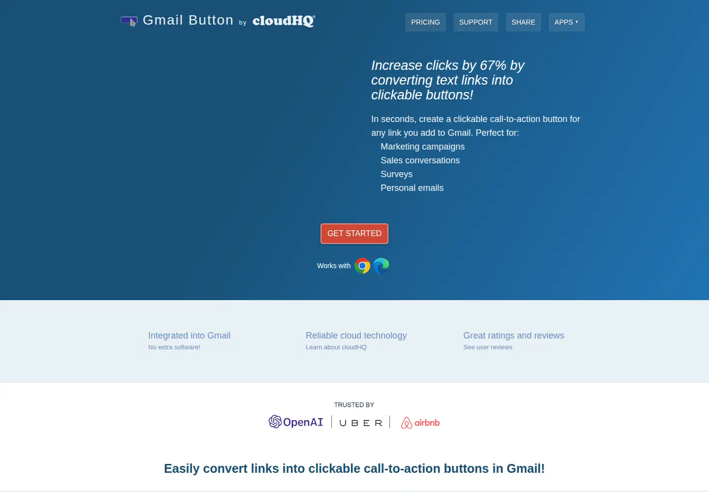 Captured homepage of gmail-button.com in the current scan