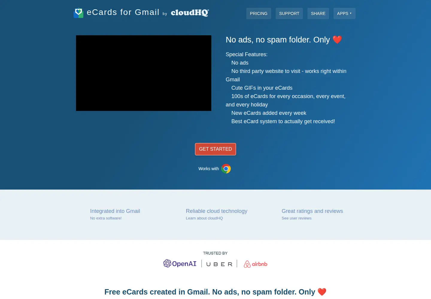Captured homepage of gmail-ecards.com in the current scan
