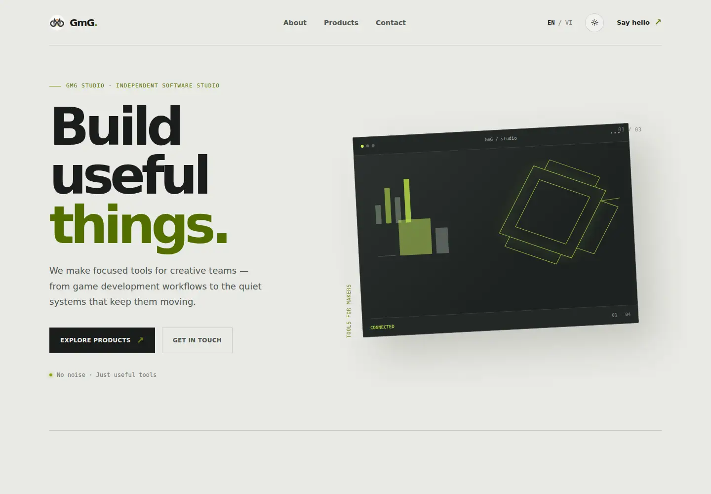 Captured homepage of gmg-studio.com in the current scan