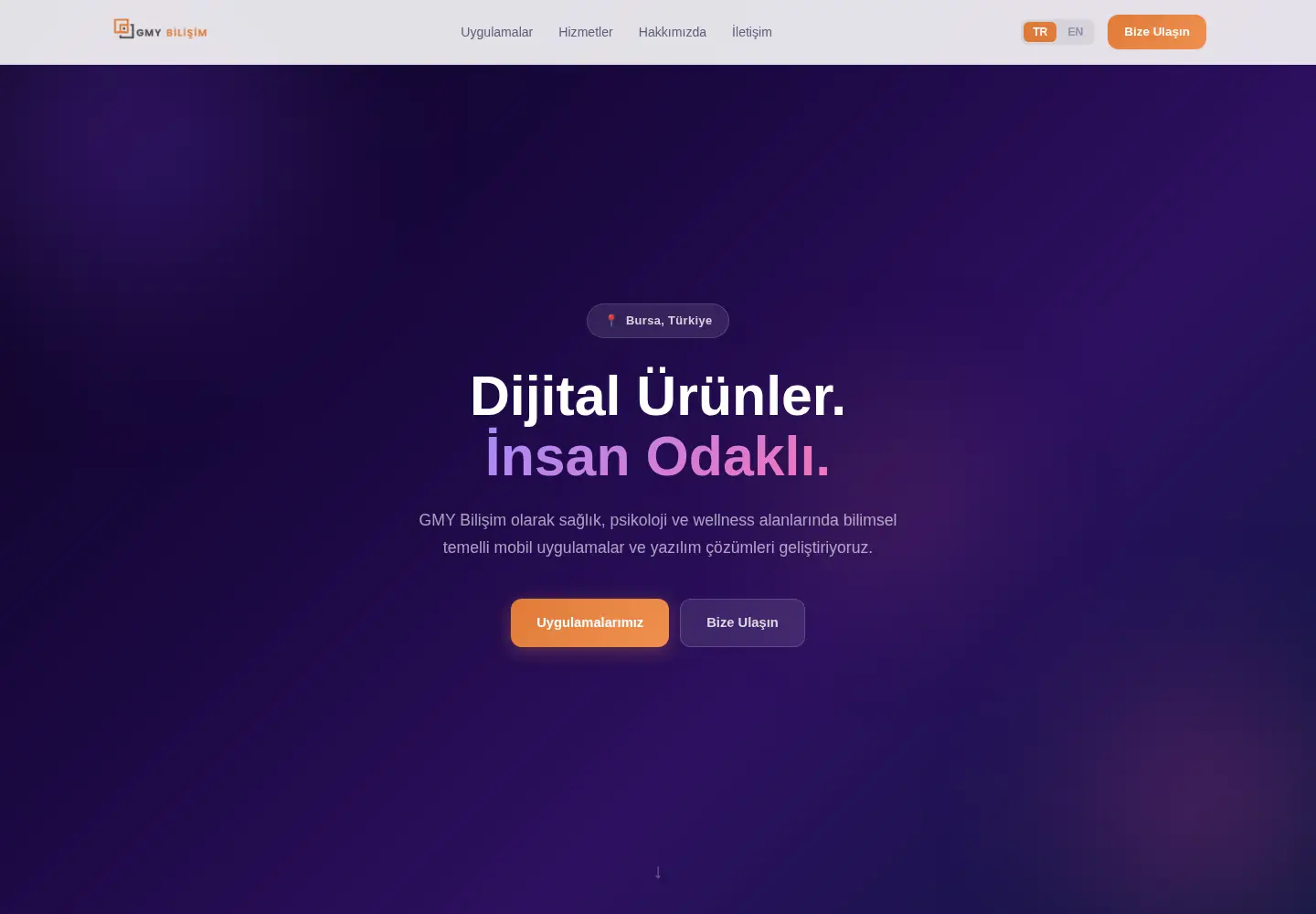 Screenshot of gmybilisim.com