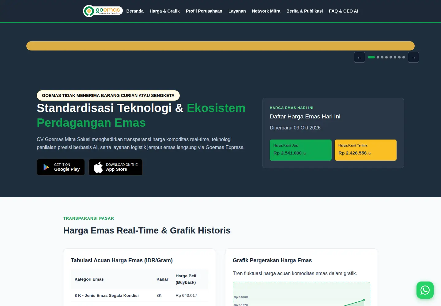 Screenshot of goemas.com
