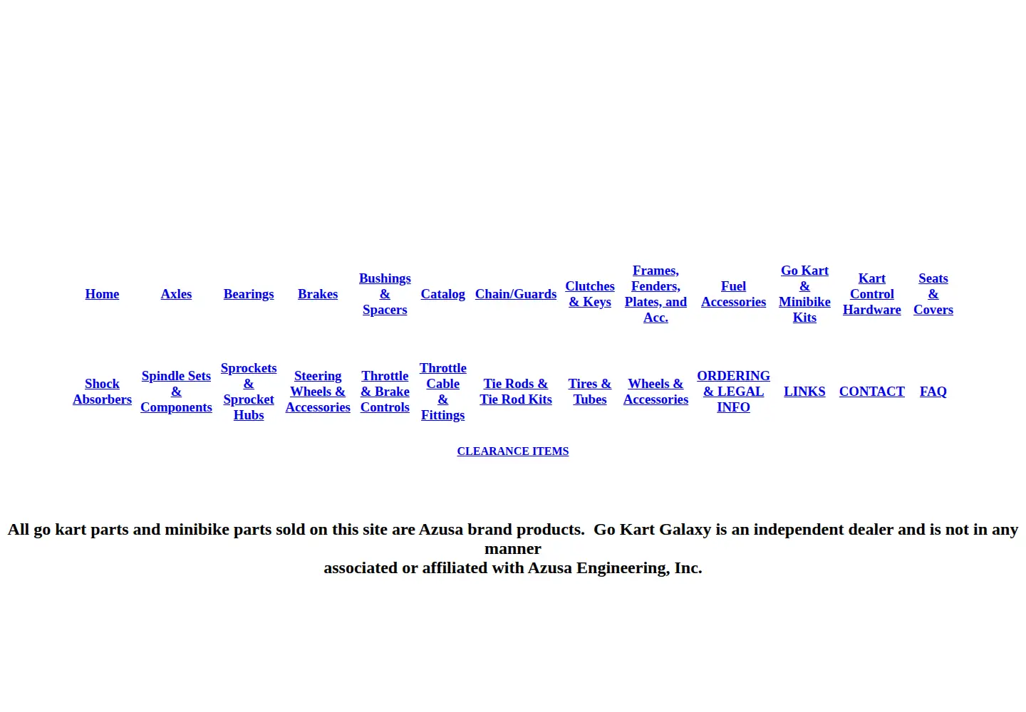 Captured homepage of gokartgalaxy.com in the current scan