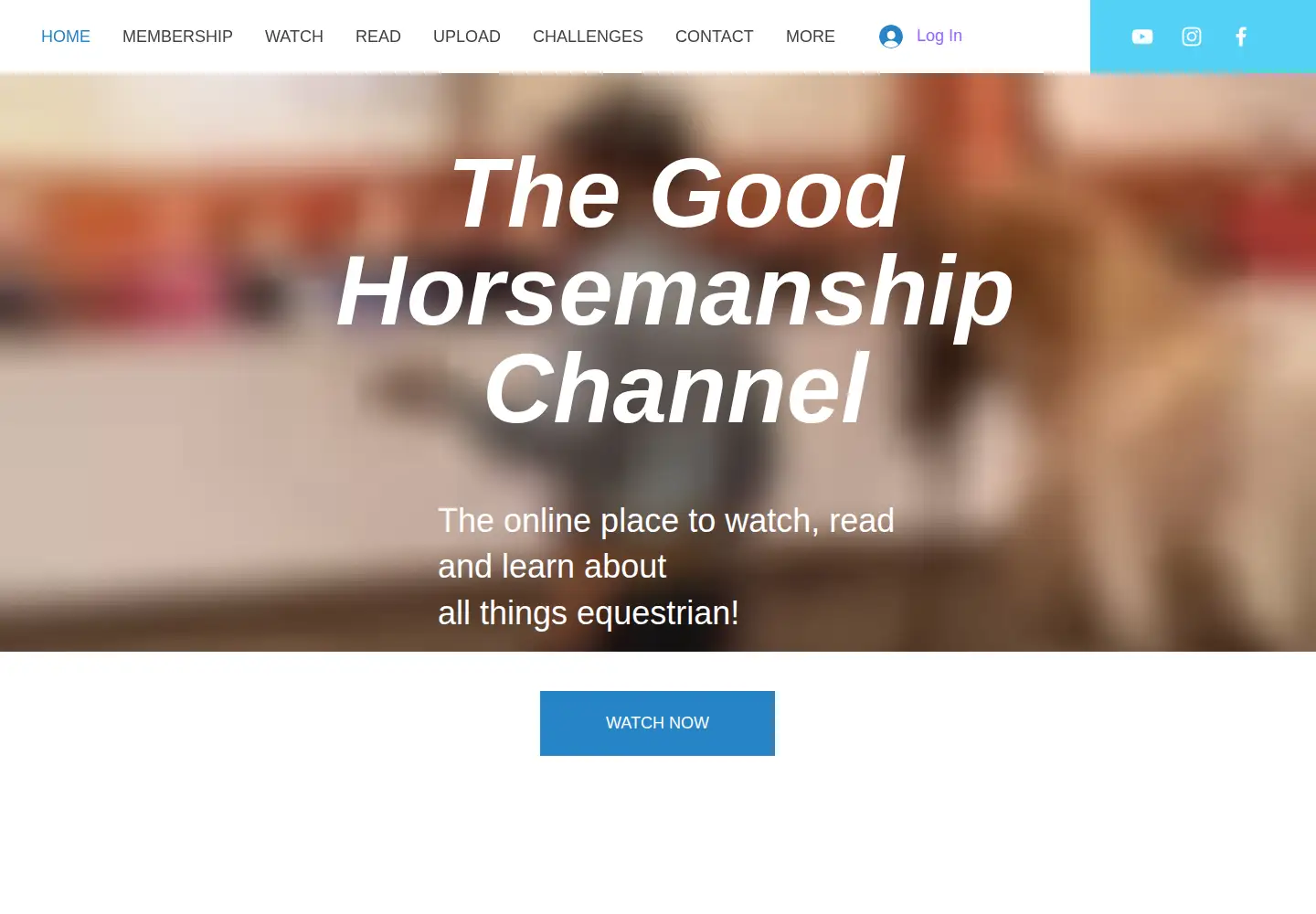 Screenshot of goodhorsemanshipchannel.com