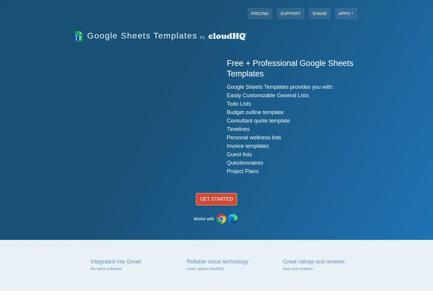 Screenshot of google-sheets-templates.com