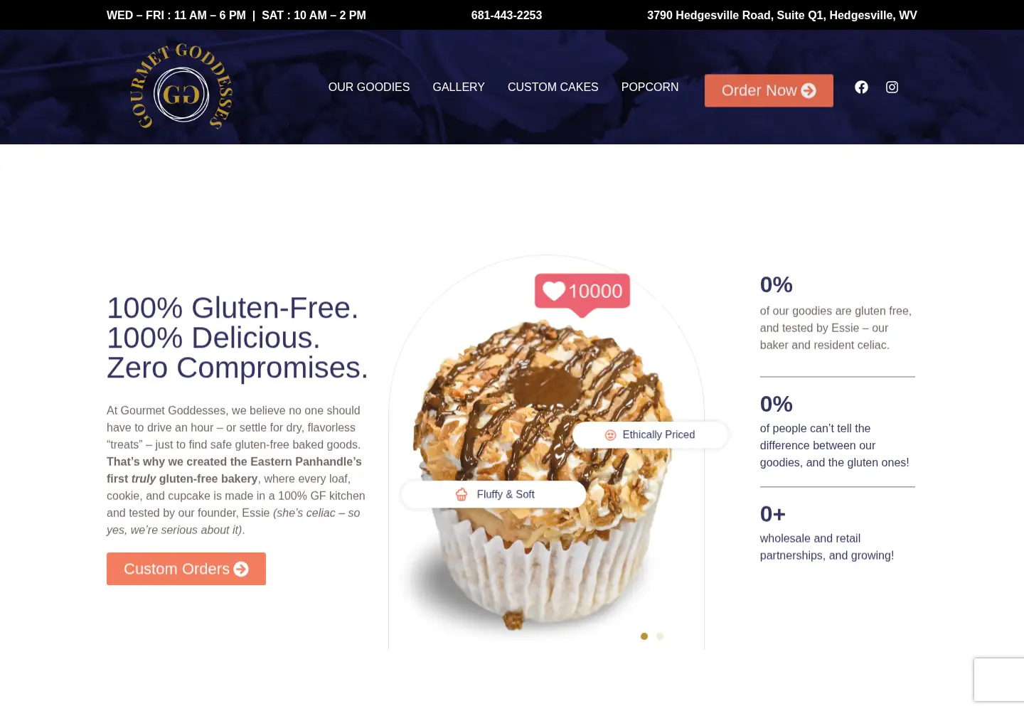 Screenshot of gourmetgoddesses.com