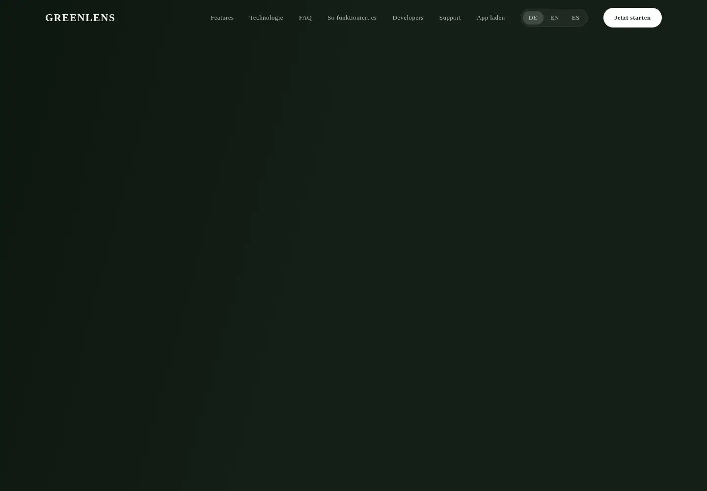 Captured homepage of greenlenspro.com in the current scan