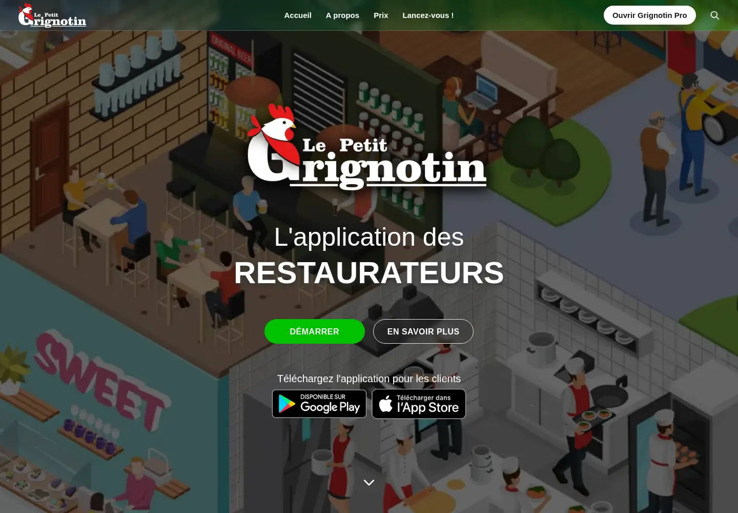 Captured homepage of grignotin.com in the current scan