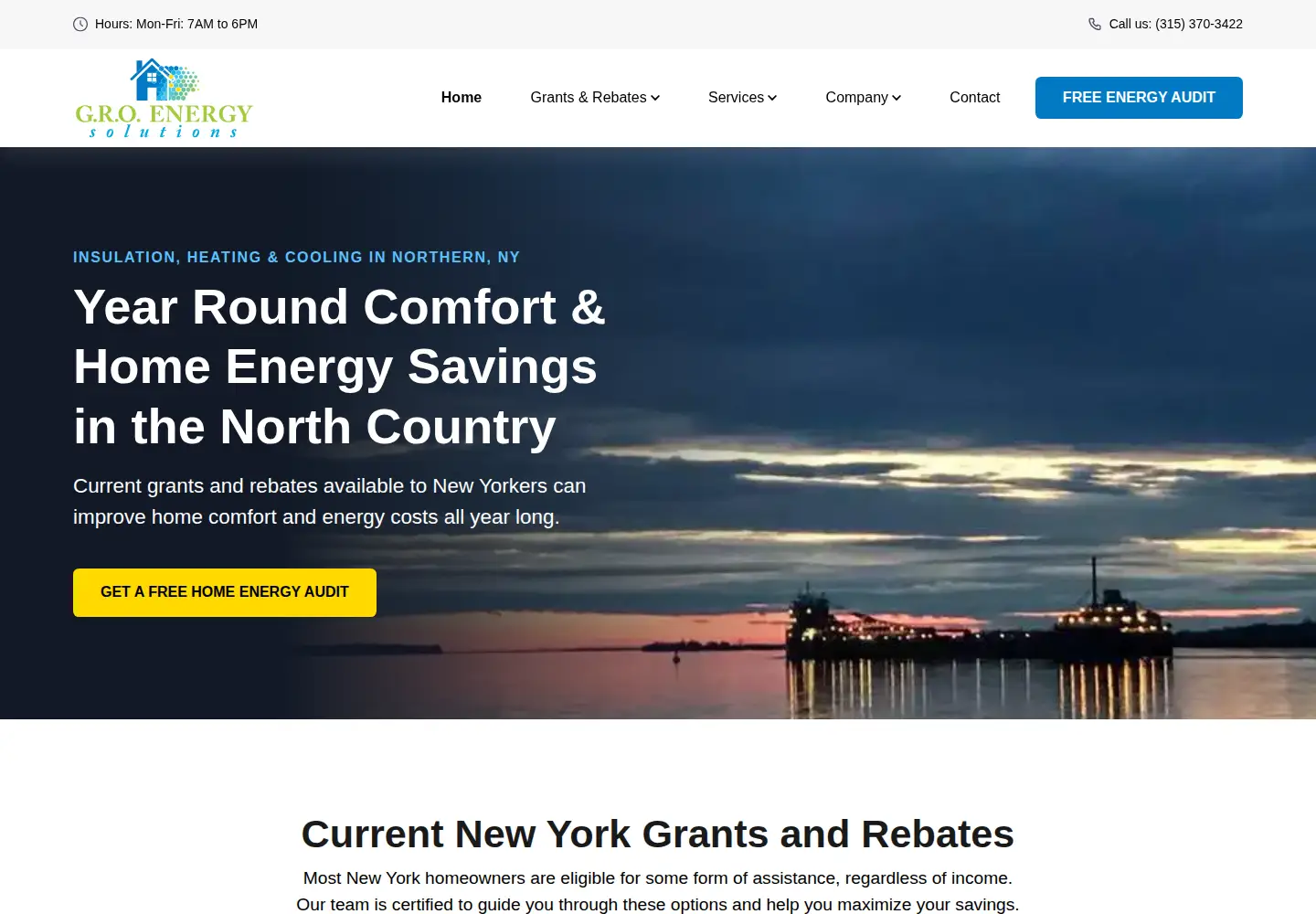 Captured homepage of groenergysolutions.com in the current scan