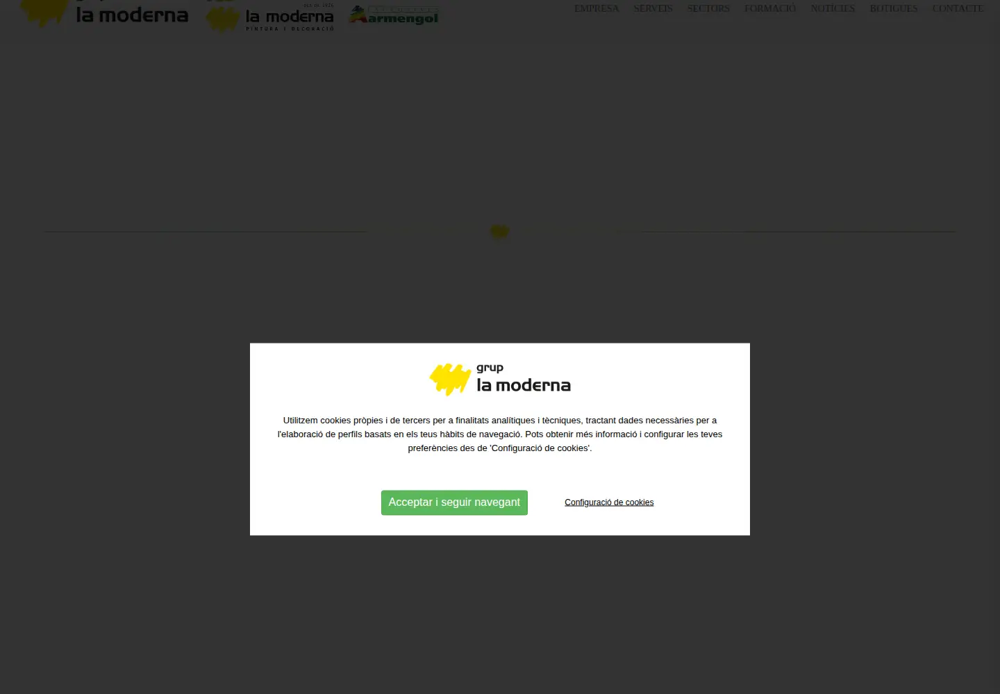 Captured homepage of gruplamoderna.com in the current scan