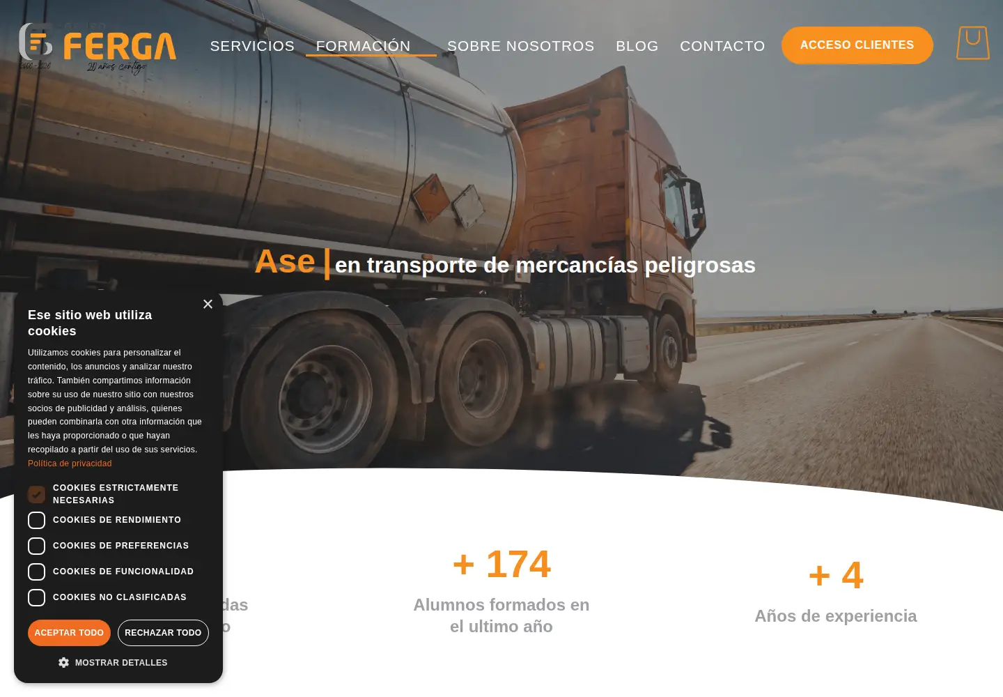 Screenshot of grupoferga.com