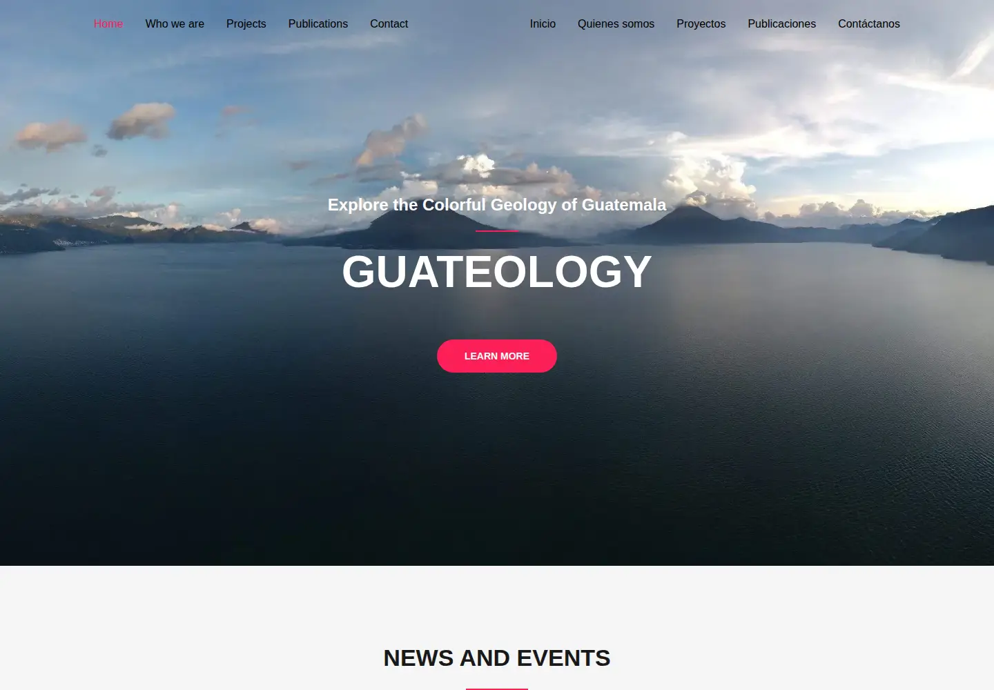 Screenshot of guateologyrocks.com