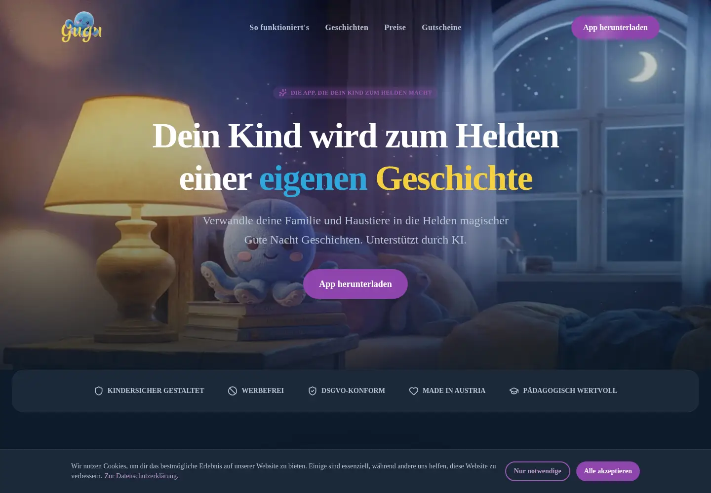 Screenshot of gugus-universe.com