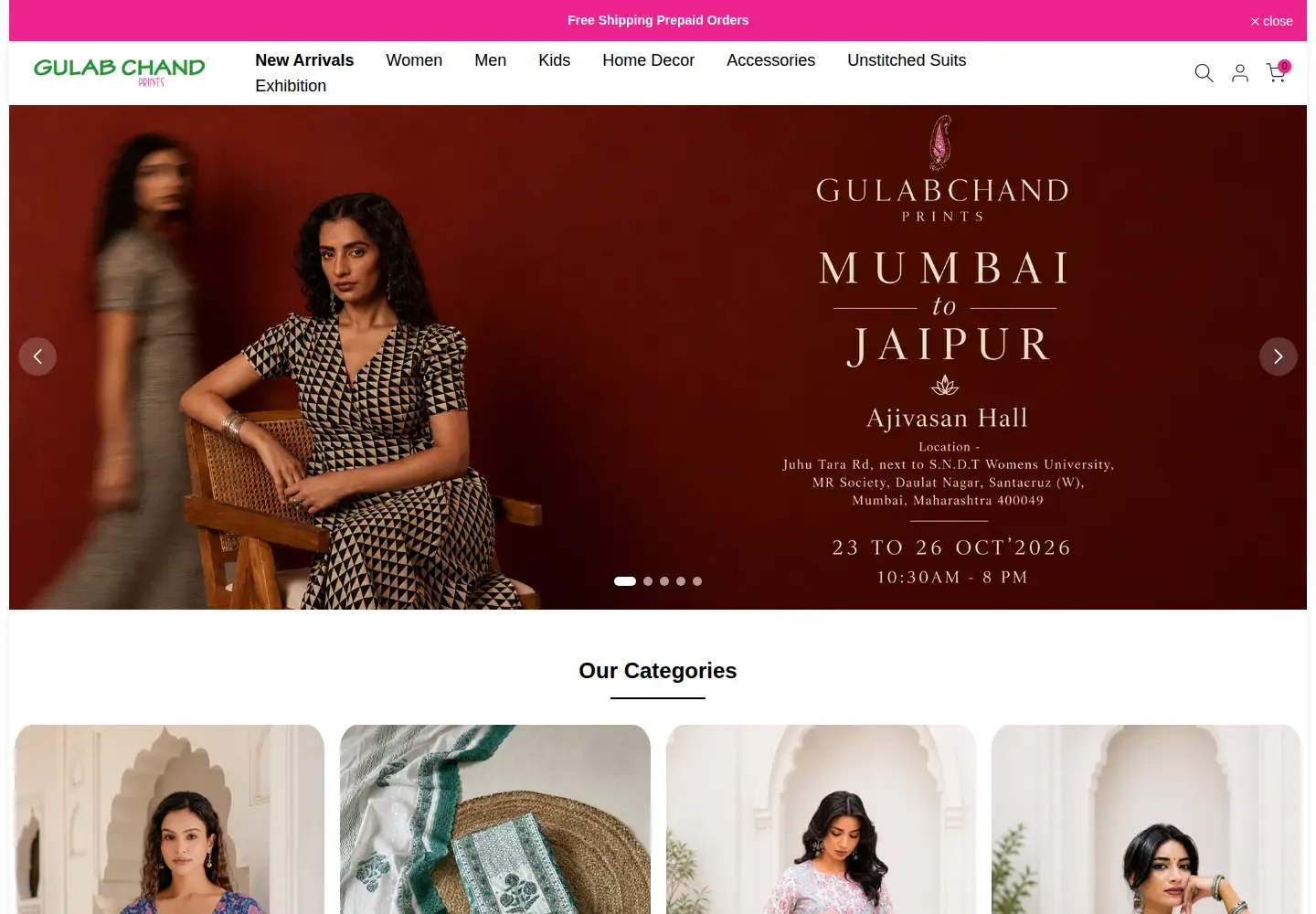 Screenshot of gulabchand.com