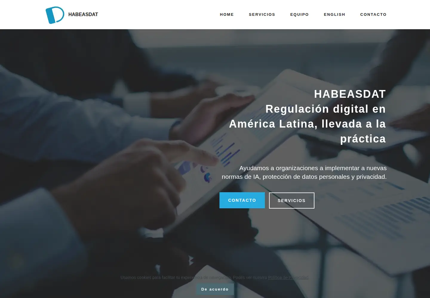 Captured homepage of habeasdat.com in the current scan