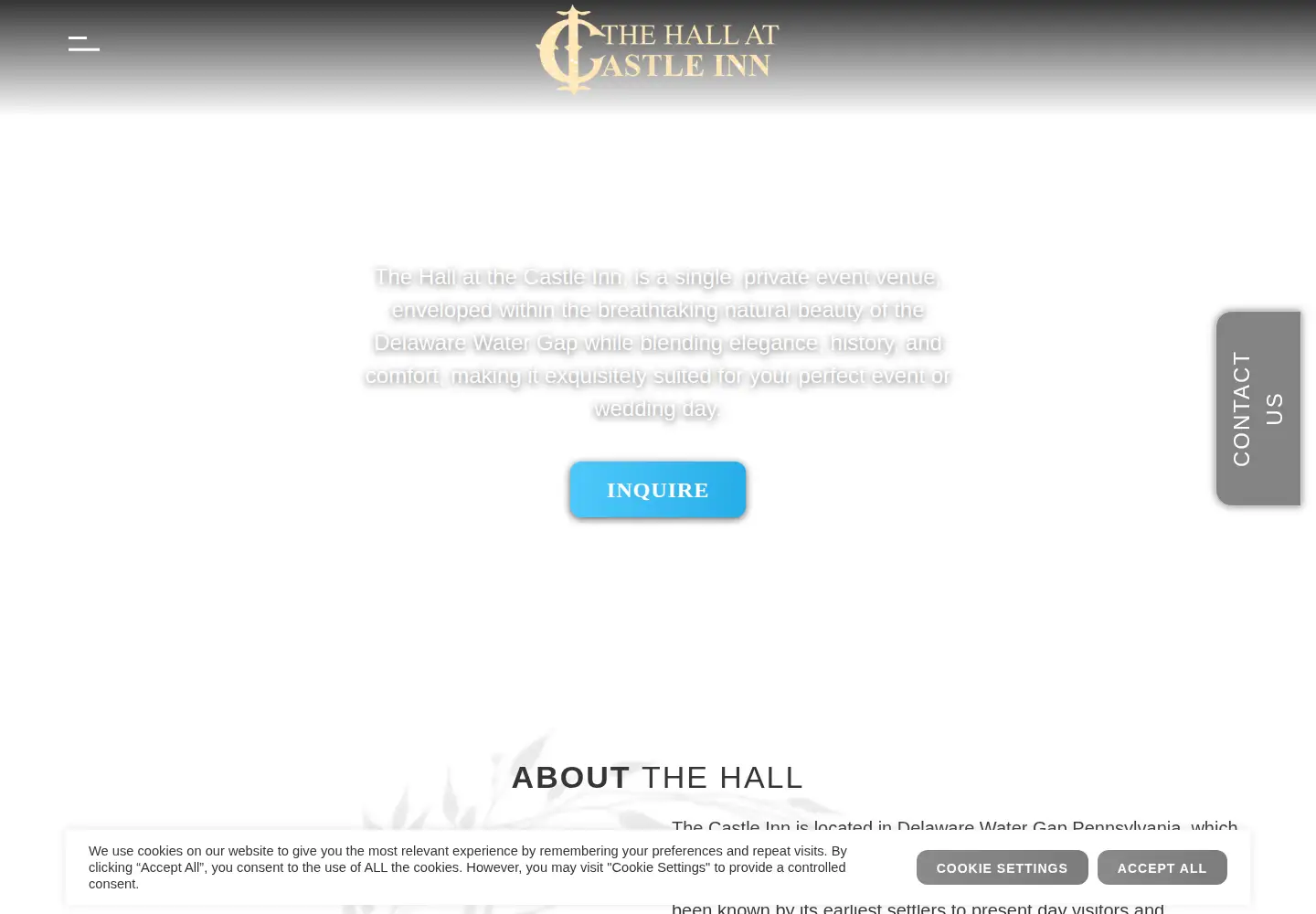 Captured homepage of hallatcastleinn.com in the current scan